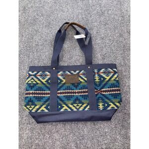 Pendleton Diamond Desert Zip Tote Bag Aztec Southwest Pattern Wool Exterior